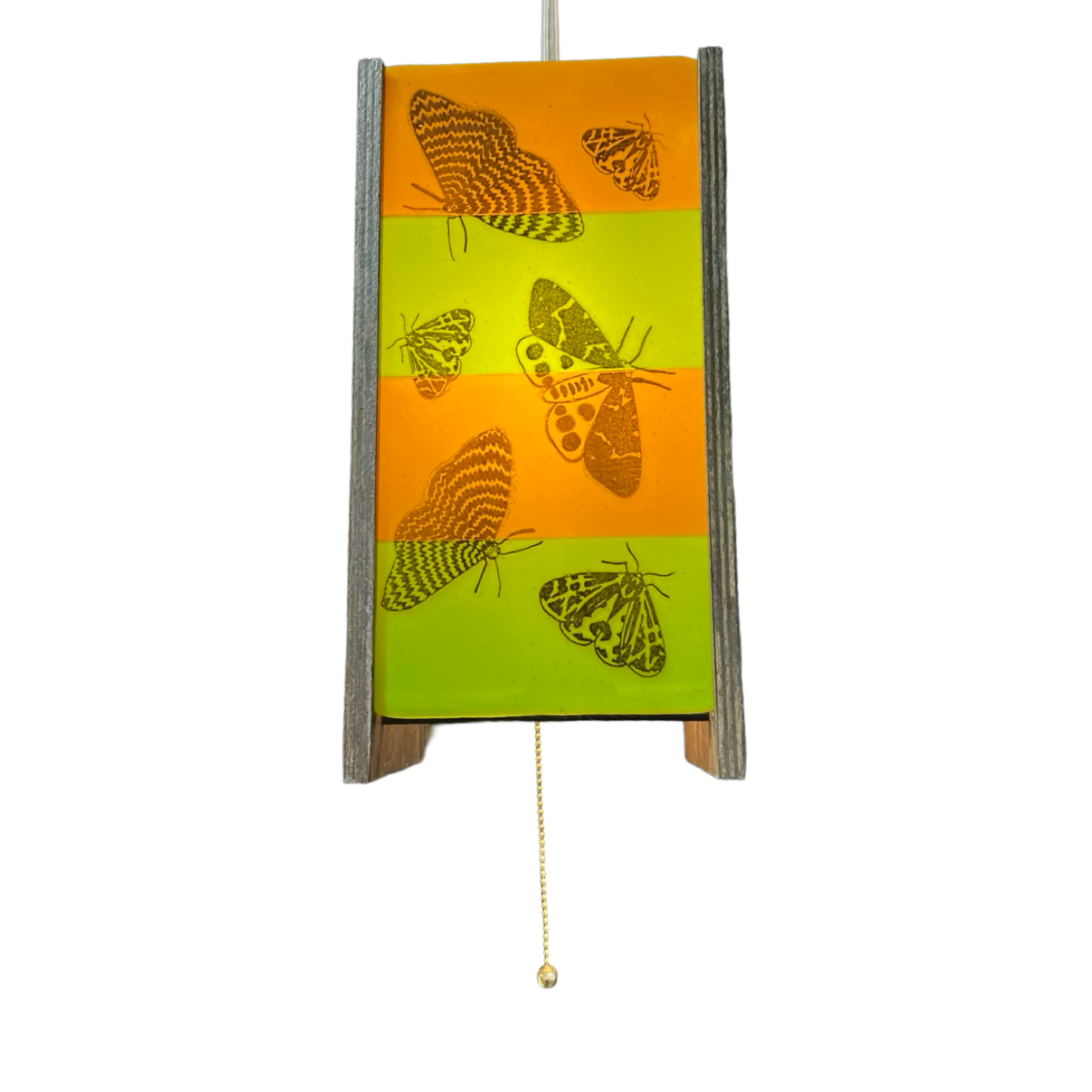 Amber & Green Moth 12" Story Light