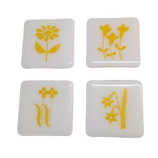 Yellow Flower Coasters