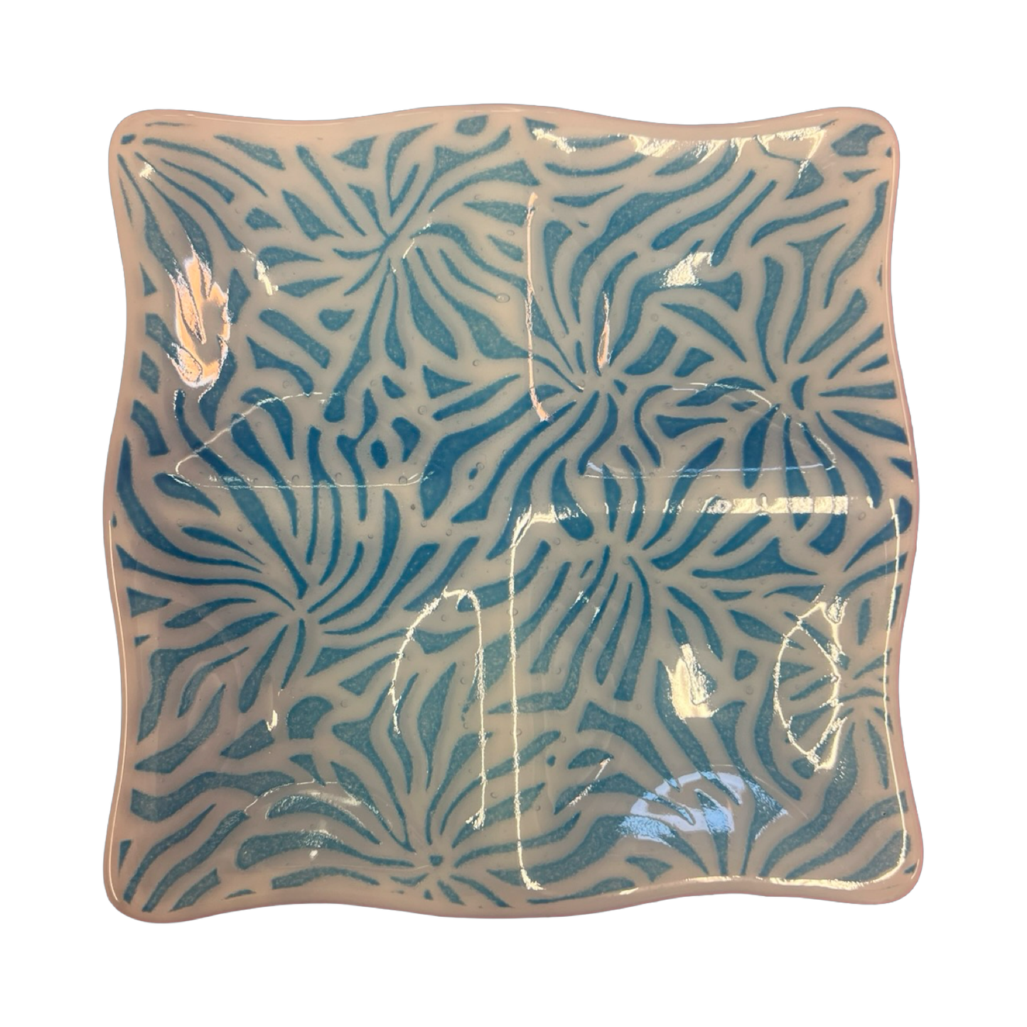 Abstract Botanical Print Quad Dish