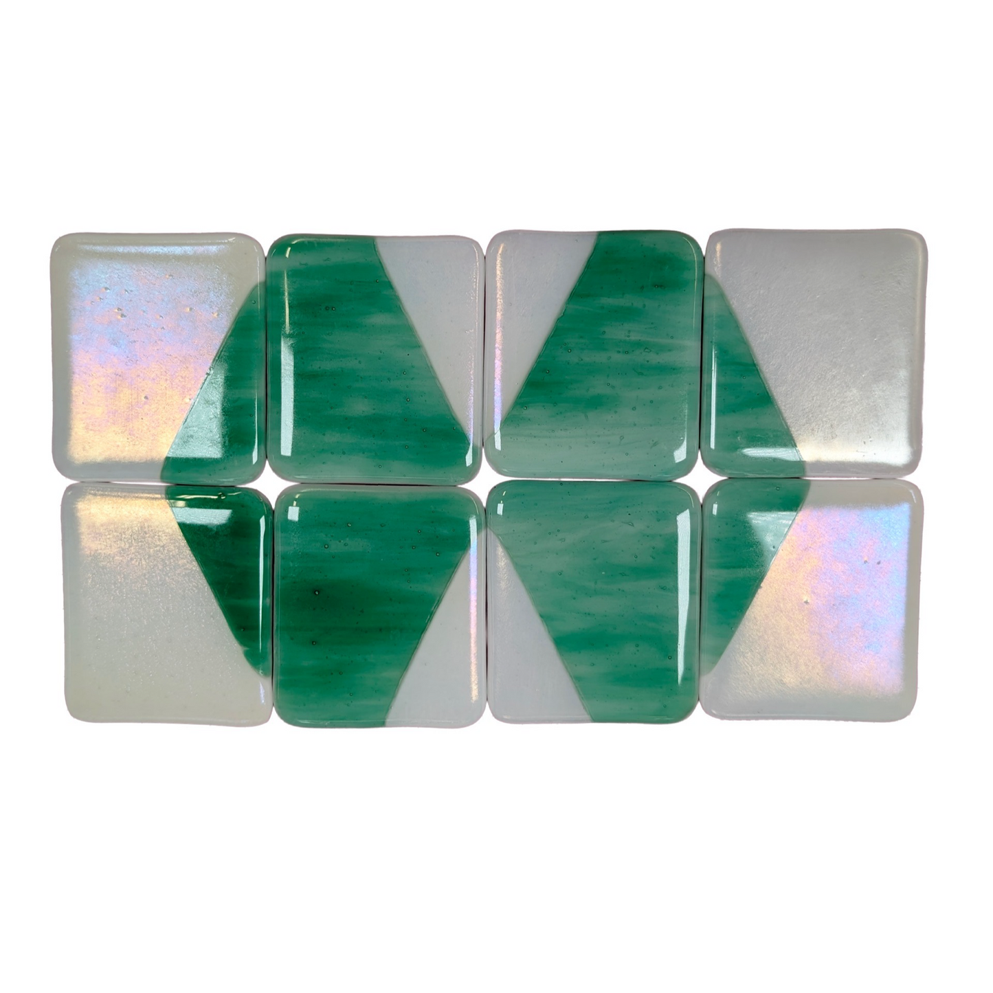 Green Geometric Puzzle Coaster Set