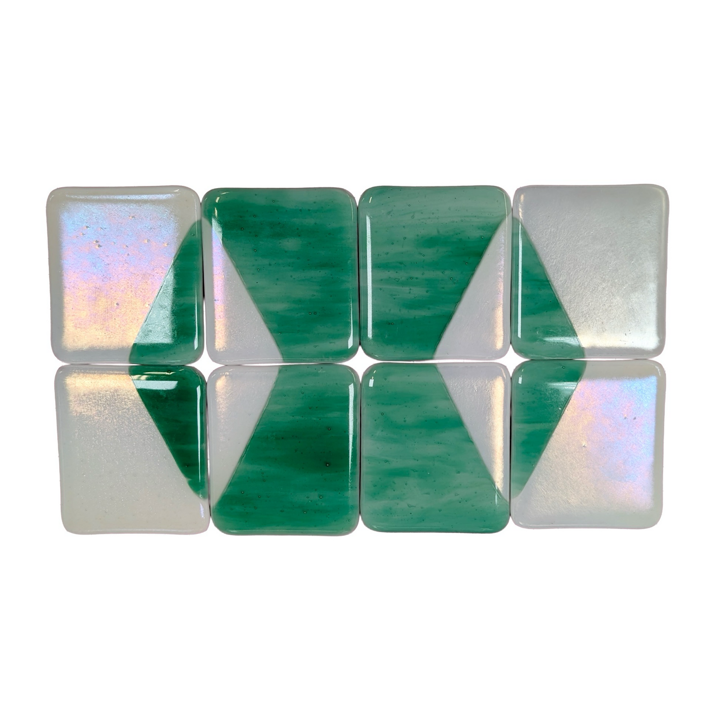 Green Geometric Puzzle Coaster Set