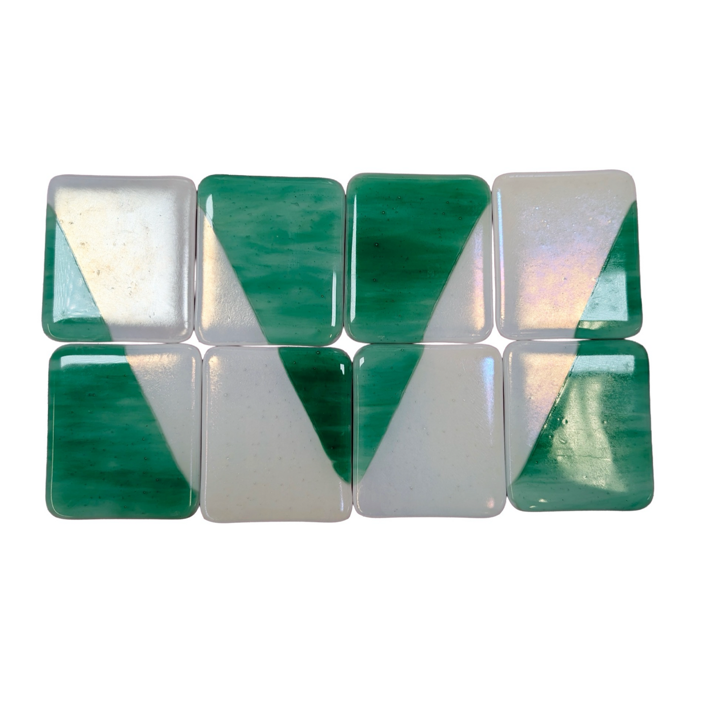 Green Geometric Puzzle Coaster Set