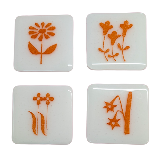Red Flower Coasters