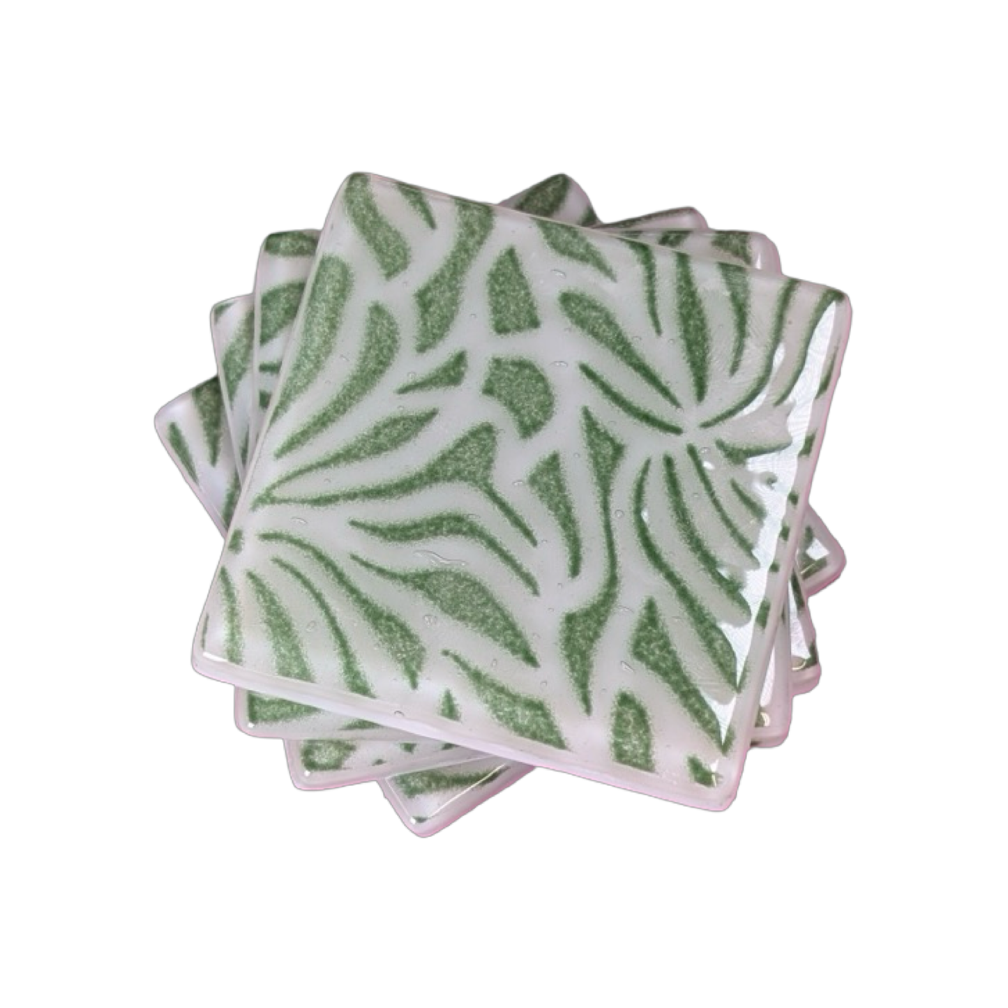 Abstract Botanical Puzzle Coaster Set